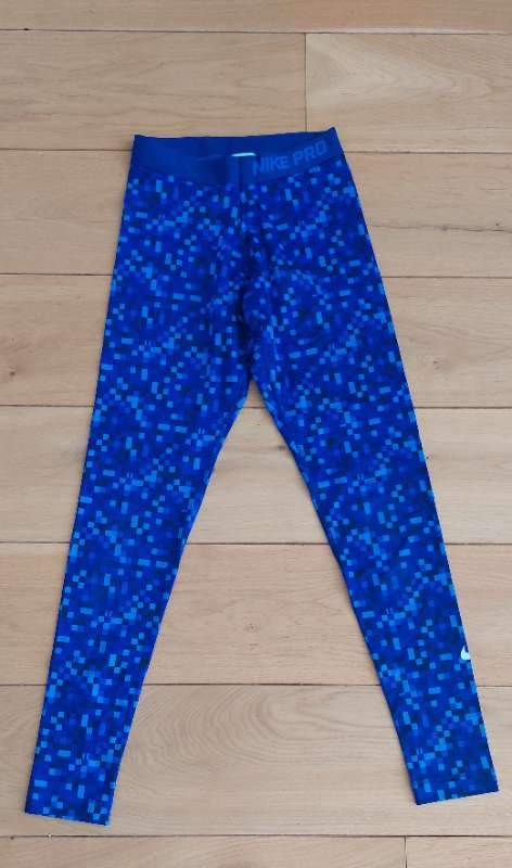 Nike dri fit pro bláar æfingabuxur