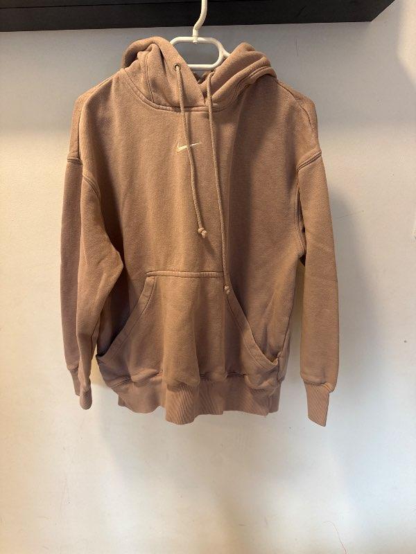 Nike ljosbleik hettupeysa S