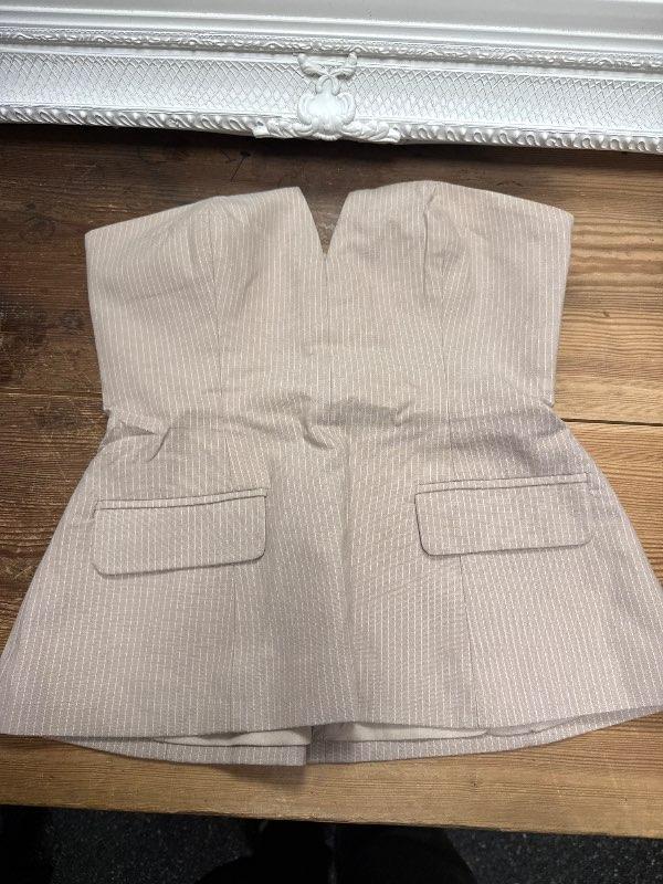 Nude röndóttur tune bolur Zara
