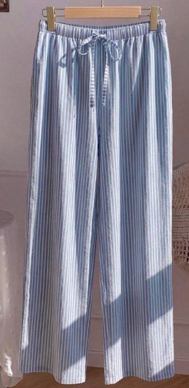 Primark bláar hvítar straight leg