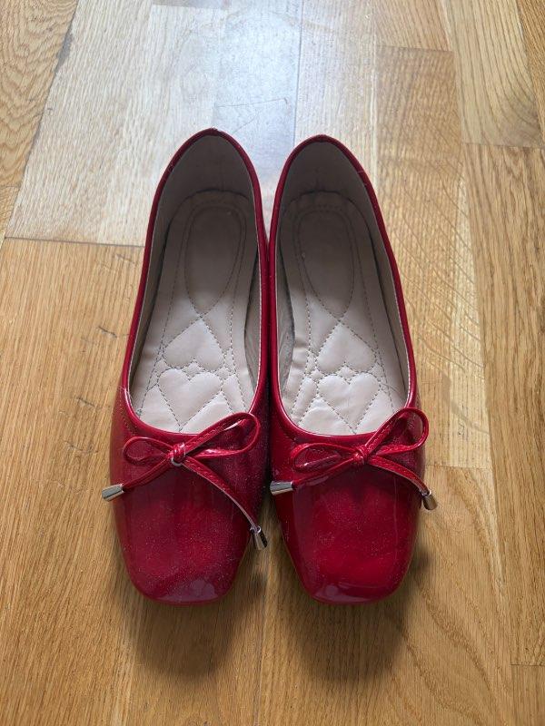 Rauðir ballet flats