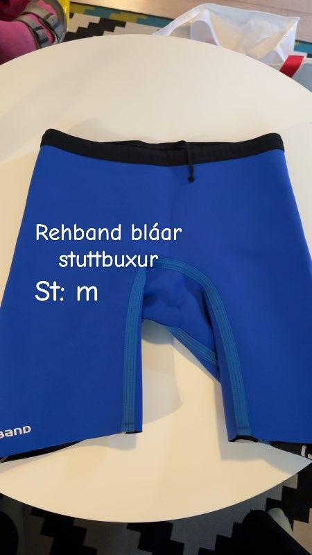 Rehband bláar stuttbuxur
