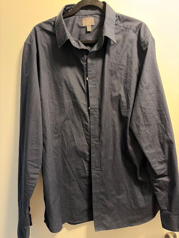 Skyrta h&m dökkblá