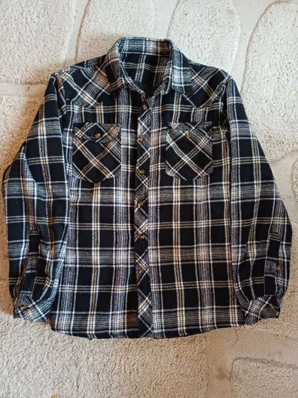 Svört köflótt skyrta Carhartt WIP