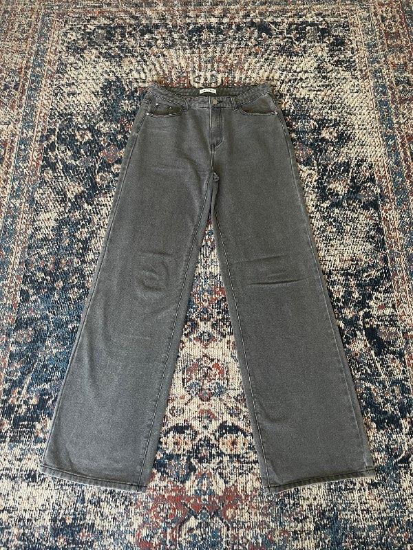 Venderbys gráar gallabuxur tall