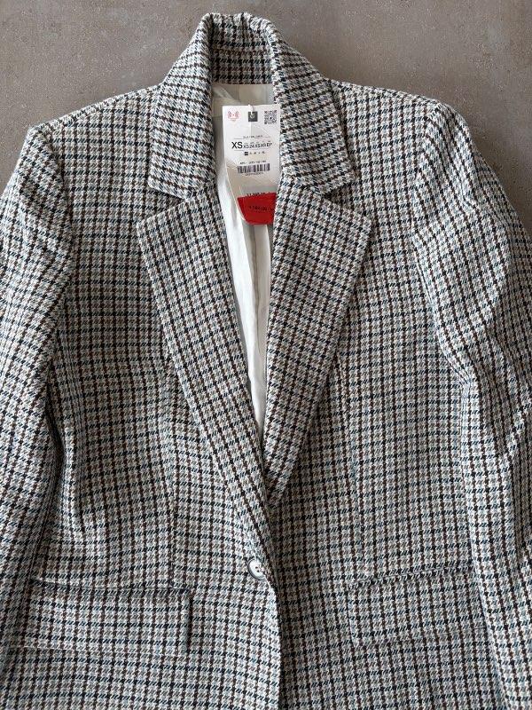 Zara blazer jakki köflóttur nýr