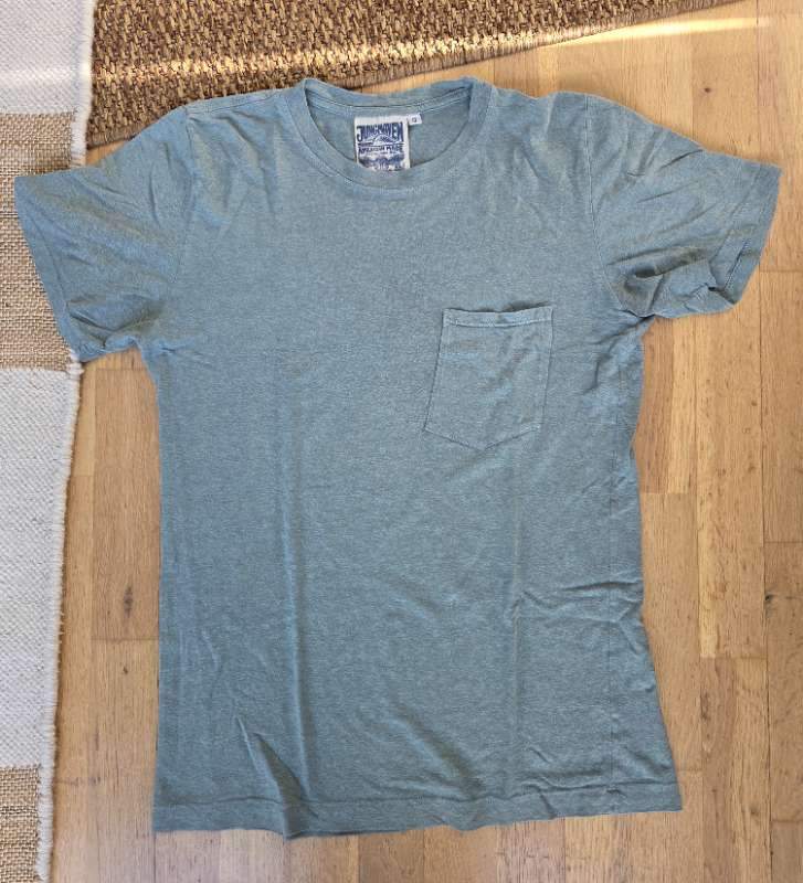 Sægrænn Jungmaven hemp/bómullar stuttermabolur