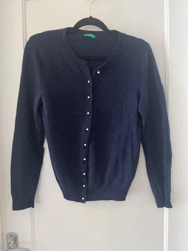 Dökkblá ull golfteyja / dark blue wool cardigan