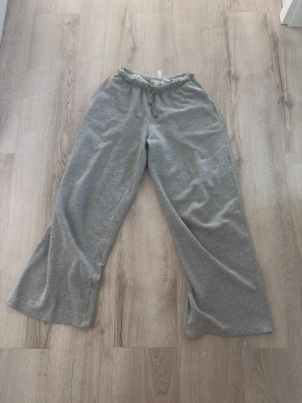 gráar joggingbuxur