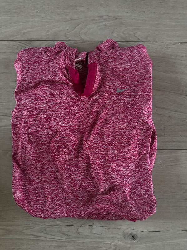 Nike bleik íþróttapeysa m/hettu