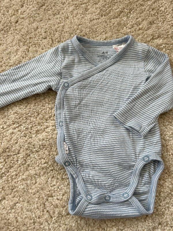 Röndótt H&M blá/hvít samfella