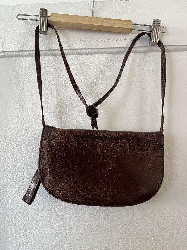 Mjög gömul leður handtaska / vintage leather bag
