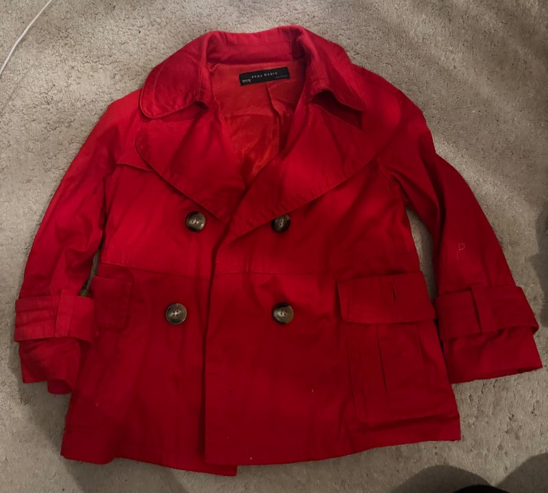 vintage rauður blazer